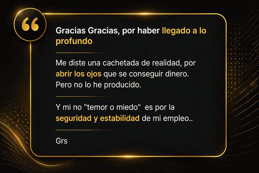 Testimonio — Gracias por haber llegado a lo profundo
